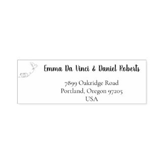 Tampon Auto-encreur Elegant Script Wedding Return Address Stamp