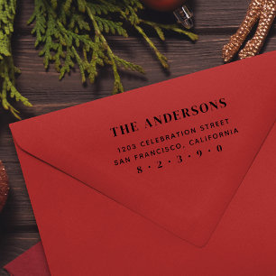 Tampon Auto-encreur Elegant Serif Typography Family Adresse de retour