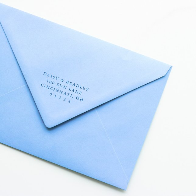 Tampon Auto-encreur Elegant Simple Custom Wedding Return Address (Créateur téléchargé)