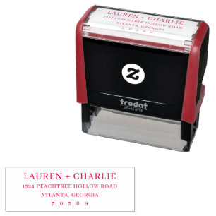 Tampon Auto-encreur Élégant Typographique Noir