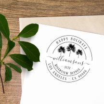 Élégant Vintage Tropical Christmas Retourner l'adr