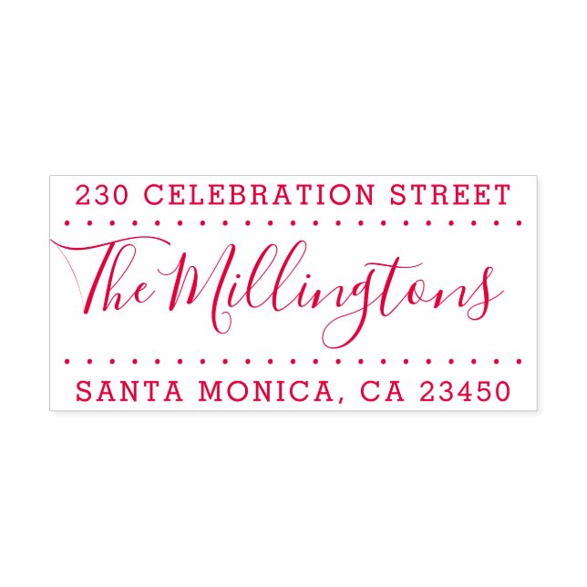 Tampon Auto-encreur Élégante adresse fractionnée auto-réception adress (Design)