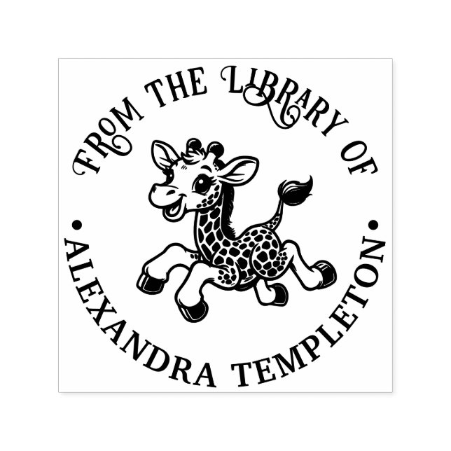 Tampon Auto-encreur Embosseuse de nom de livre de bibliothèque de gira (Design)