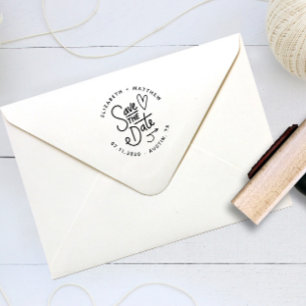 Tampon Auto-encreur Enregistrer la date manuscrite Mariage en caoutcho
