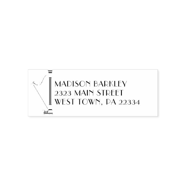 Tampon Auto-encreur Enseignant de musique de harpe (Design)