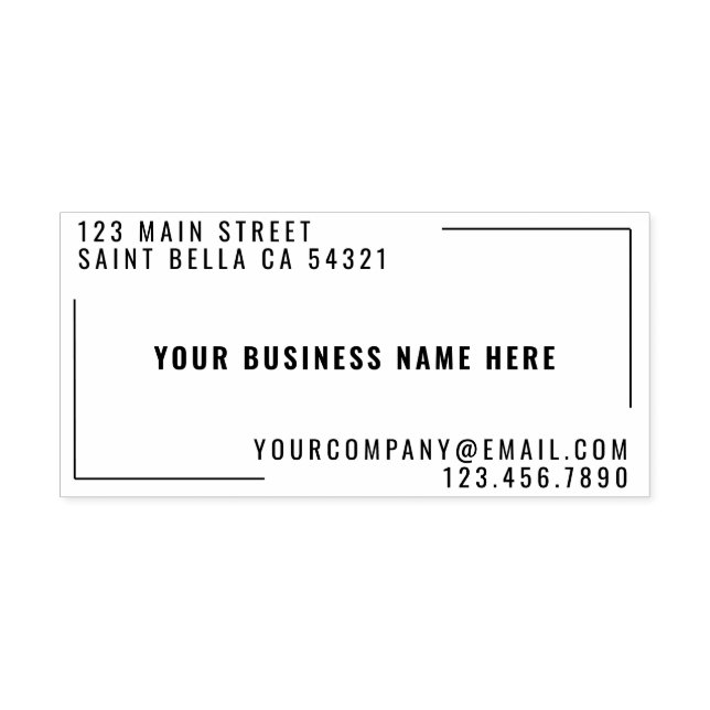 Tampon Auto-encreur Entreprise Personnalisée Moderne Nom Adresse de re (Design)