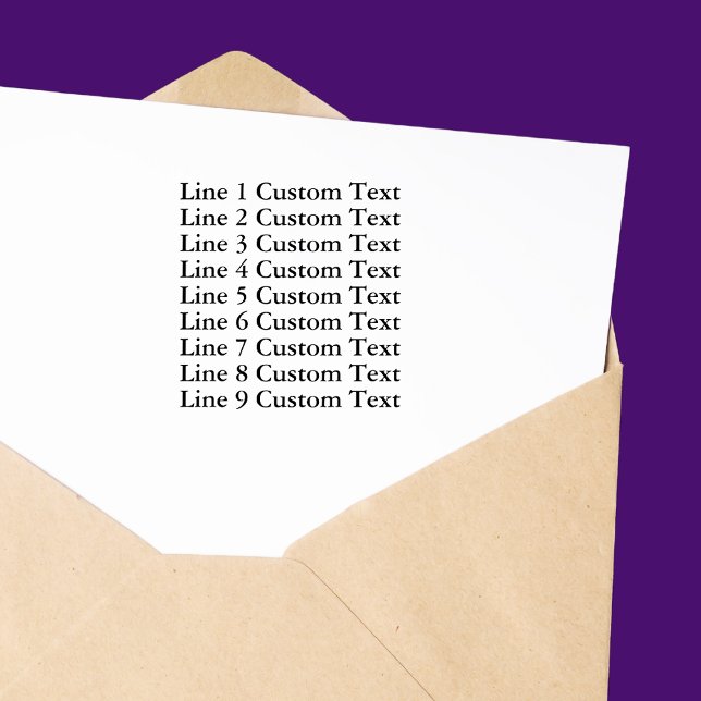 Tampon Auto-encreur Entreprise personnalisée traditionnelle 9 lignes d (Créateur téléchargé)