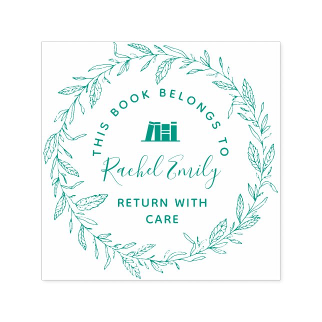 Tampon Auto-encreur estampille de la bibliothèque personnelle de la co (Design)