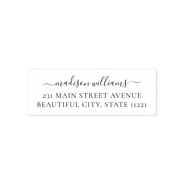 Tampon Auto-encreur Étiquette Adresse de retour (Design)