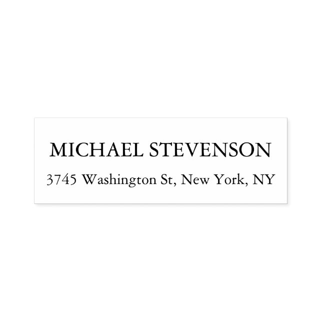 Tampon Auto-encreur Étiquette d'adresse de retour élégante moderne uni (Design)