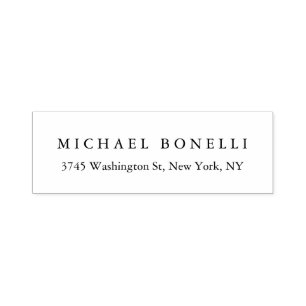 Tampon Auto-encreur Étiquette d'adresse de retour simple et élégante m