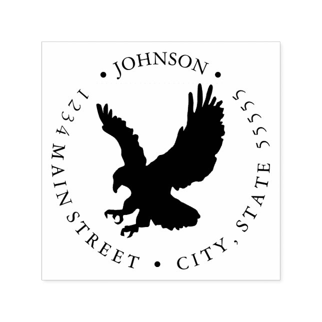 Tampon Auto-encreur Étiquette de retour de vol de l'aigle de feu (Design)