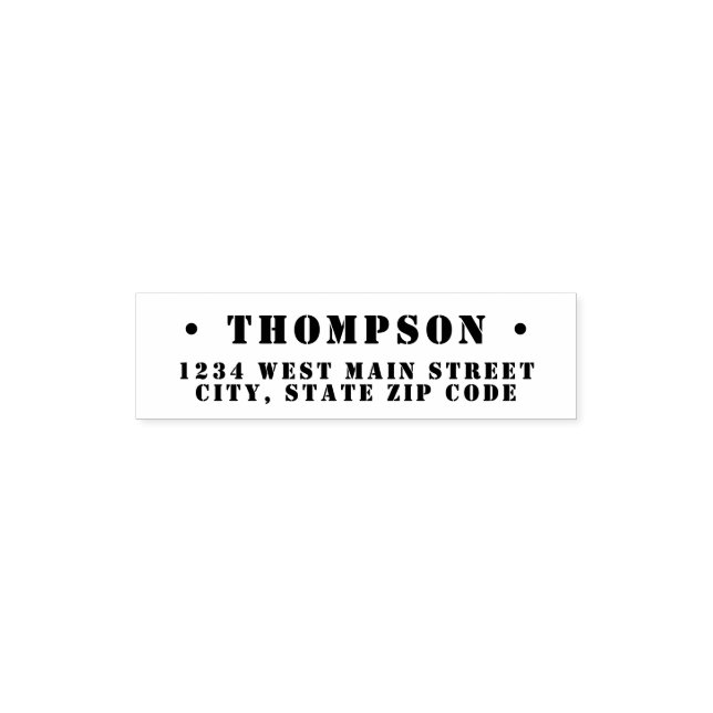 Tampon Auto-encreur Étiquette de retour simple Monogramme (Design)