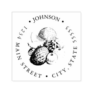 Tampon Auto-encreur Étiquette de retour simple Vintage à vie