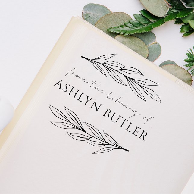 Tampon Auto-encreur Eucalyptus Lead Bibliothèque personnelle Stamp (Créateur téléchargé)