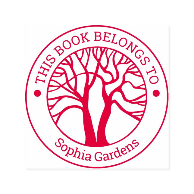 Tampon Auto-encreur Ex Libris - Arbre de vie (Design)