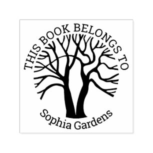 Tampon Auto-encreur Ex Libris - Arbre de vie v2