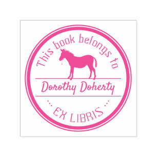 Tampon Auto-encreur Ex Libris  Cheval mou