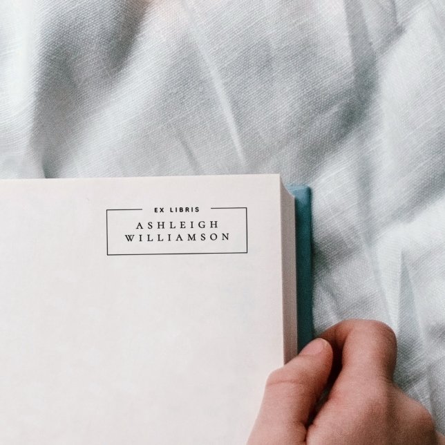 Tampon Auto-encreur Ex Libris Classique Élégant Nom Personnalisé Étiqu (Créateur téléchargé)