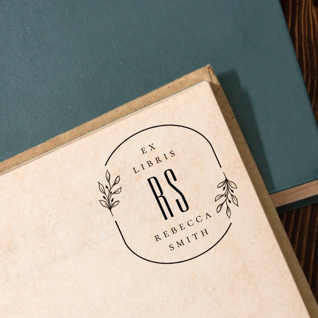 Tampon Auto-encreur Ex Libris Moderne à main levée avec nom personnali (Créateur téléchargé)