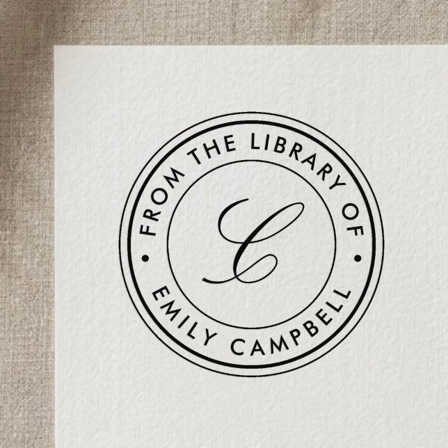 Tampon Auto-encreur Ex-libris Monogramme Classique (Créateur téléchargé)
