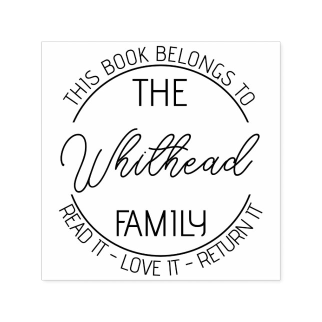 Tampon Auto-encreur Ex libris personnalisé timbre de livre moderne sur (Design)