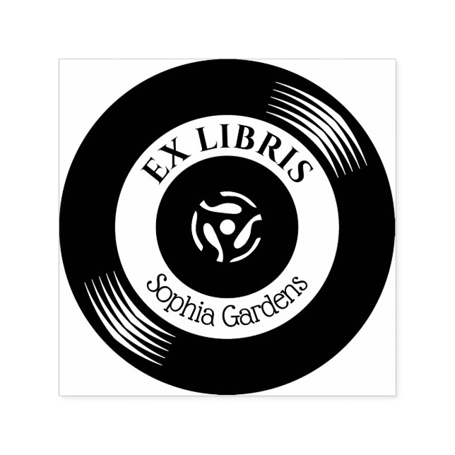 Tampon Auto-encreur Ex Libris Vinyl Record (Design)