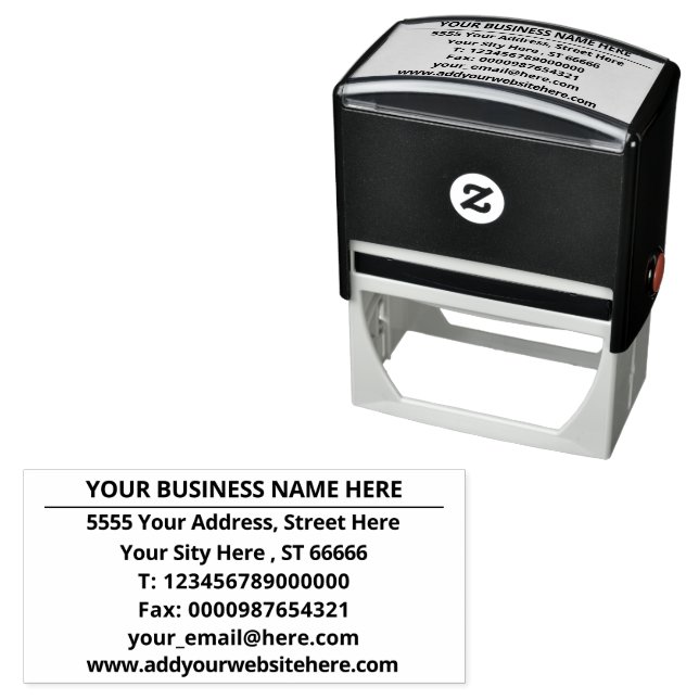 Tampon Auto-encreur Exemple de timbre d'adresse (En situation)