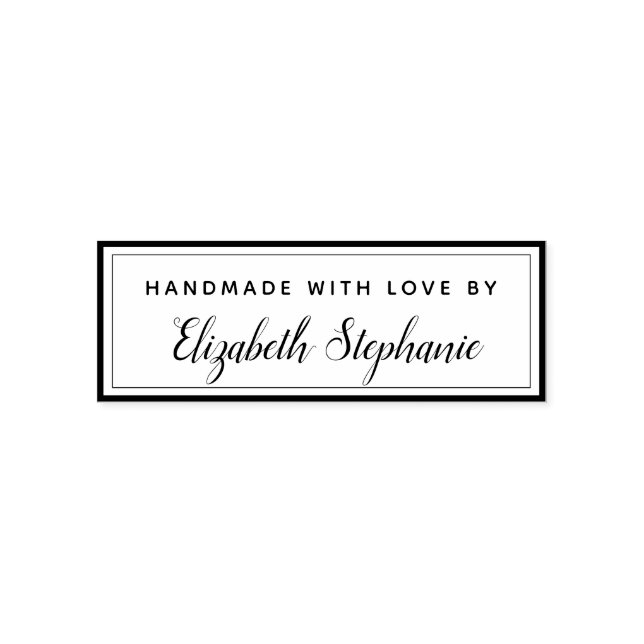 Tampon Auto-encreur Fabriqué à la main avec amour (Design)