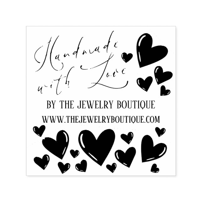 Tampon Auto-encreur Fabriqué à la main avec coeur d'amour Script Etsy  (Design)