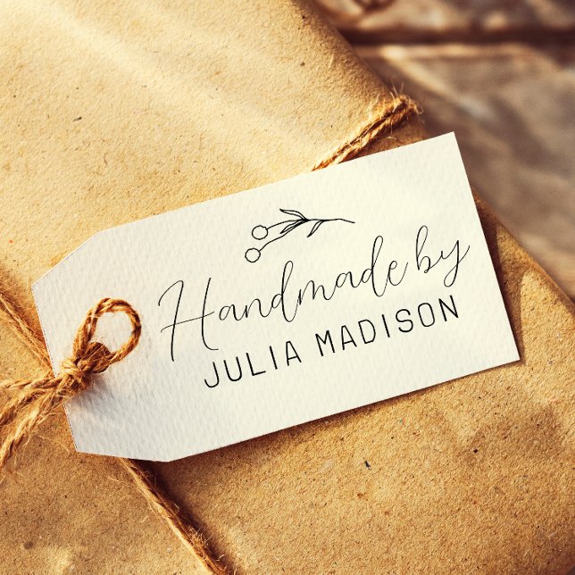 Tampon Auto-encreur Fabriqué à la main et tiré Botanique Sprig Cute Pr (Créateur téléchargé)