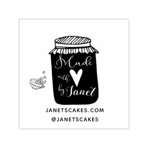 Tampon Auto-encreur Fabriqué avec amour   Timbre produit