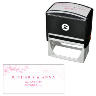 Tampon Auto-encreur Faire invitation de mariage florale