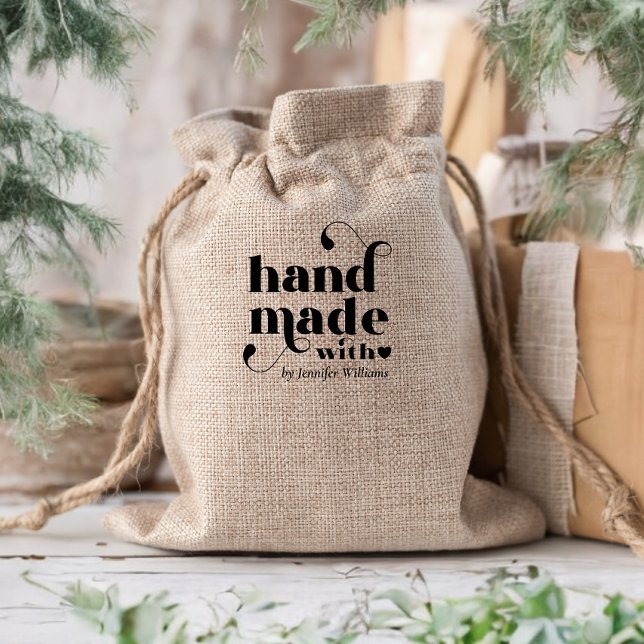 Tampon Auto-encreur Fait à la main avec amour Coeur (Créateur téléchargé)