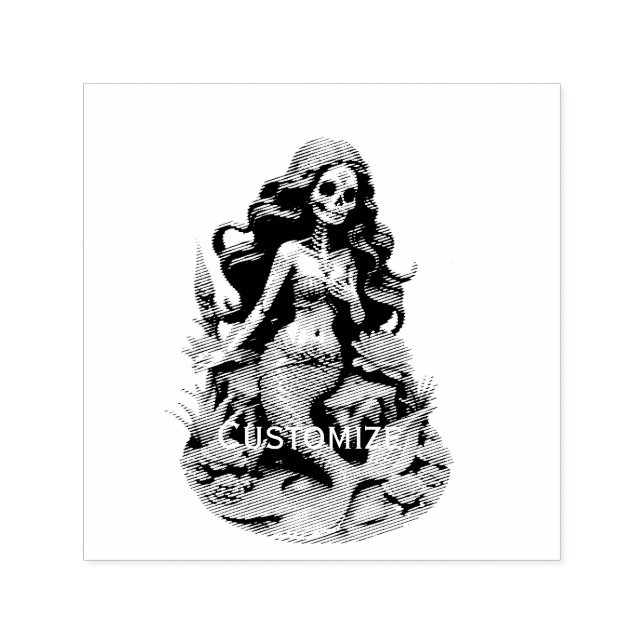 Tampon Auto-encreur Faites comme si je suis une sirène morte Thunder_C (Design)