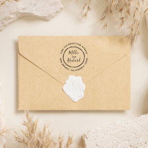 Tampon Auto-encreur Faites votre propre adresse de retour Mariage de s
