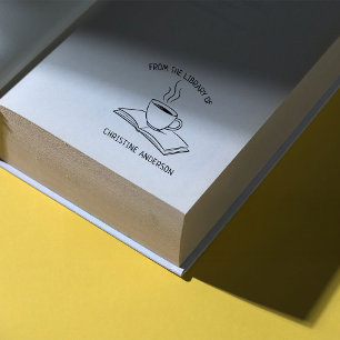 Tampon Auto-encreur Faites votre propre Coupe du café De La Biblio