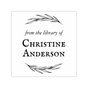 Tampon Auto-encreur Faites Votre Propre Couronne De La Bibliothèque De