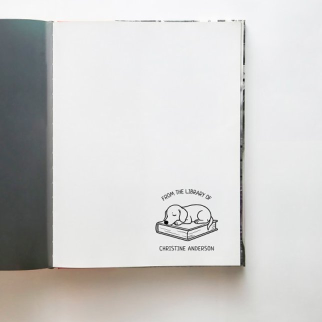 Tampon Auto-encreur Faites votre propre | Dachshund | De La Bibliothèq (Créateur téléchargé)