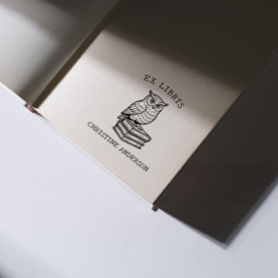 Tampon Auto-encreur Faites votre propre Wise Owl De La Bibliothèqu
