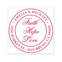 Faith Hope Love | Adresse de retour Mariage arrond