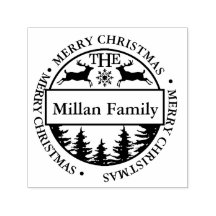 Famille Joyeux Noël thème Cerf