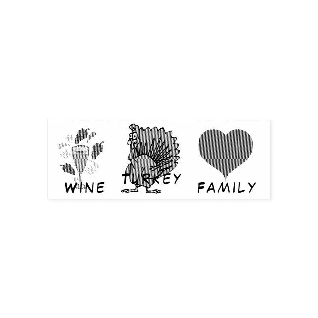 Tampon Auto-encreur Famille WTF Wine Turkey Thunder_Cove (Design)