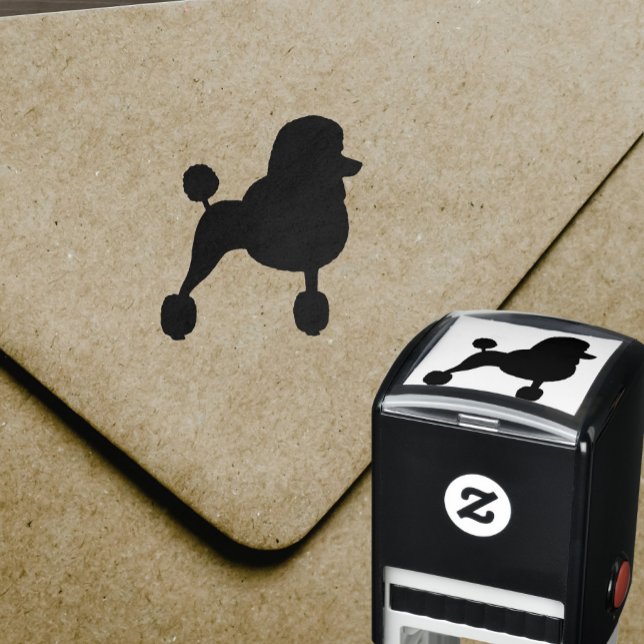 Tampon Auto-encreur Fancy Standard Poodle Silhouette (Créateur téléchargé)