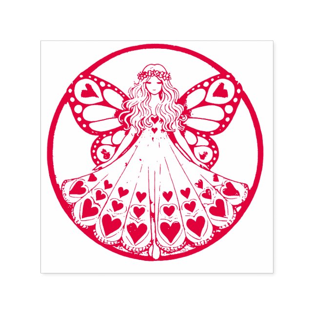 Tampon Auto-encreur Fée du coeur (Design)