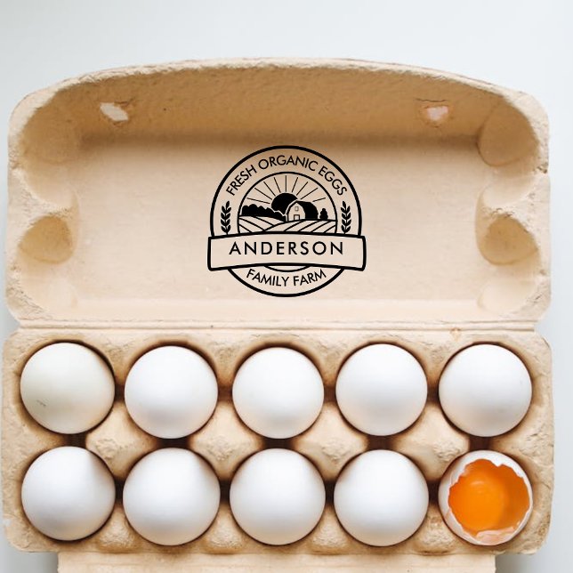 Tampon Auto-encreur ferme familiale ferme ferme ronde décorative (Barn Family Farm Farmer Round Decorative self-inking stamp)