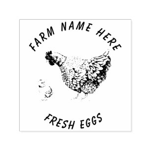 Tampon Auto-encreur Ferme Hen Famille des oeufs