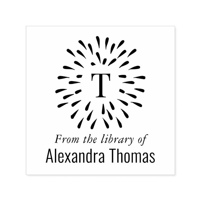 Tampon Auto-encreur Feu d'artifice éclate en un seul exemplaire initia (Design)