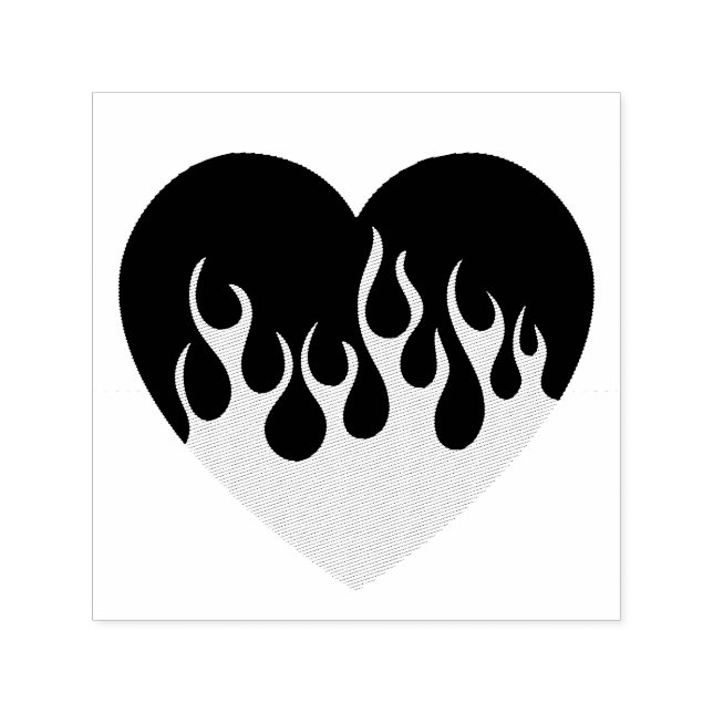 Tampon Auto-encreur Fire Heart (Design)