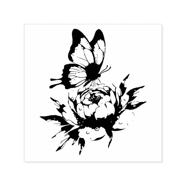 Tampon Auto-encreur Fleur (Design)